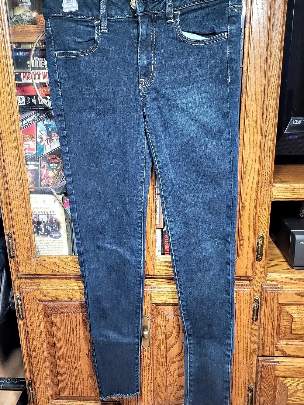 American Eagle Outfitters Super Stretch Skinny Jeans Blue Waist 4